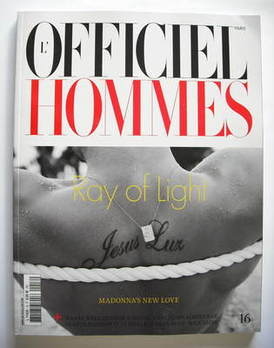L'Officiel Hommes (Paris) magazine - Jesus Luz cover (May-July 2009)