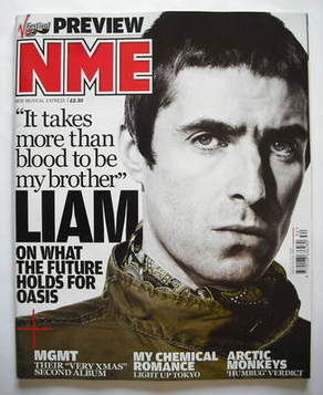 NME magazine - Liam Gallagher cover (22 August 2009)