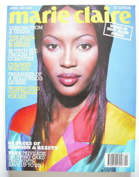 British Marie Claire magazine - April 1993 - Naomi Campbell cover