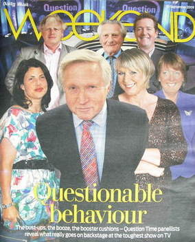 Weekend magazine - Question Time Panellists cover (19 September 2009)