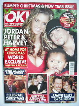 OK! magazine - Jordan Katie Price and Peter Andre and Harvey cover (4 January 2005 - Issue 450)