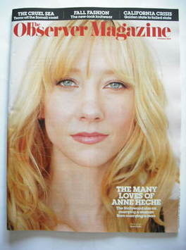 The Observer magazine - Anne Heche cover (4 October 2009)