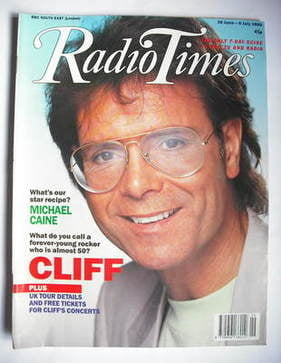 Radio Times magazine - Cliff Richard cover (30 June - 6 July 1990)