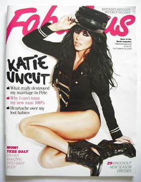 <!--2009-09-20-->Fabulous magazine - Katie Price cover (20 September 2009)