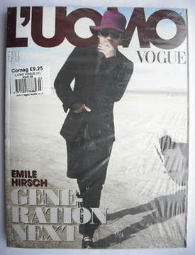 L'Uomo Vogue magazine - March 2009 - Emile Hirsch cover