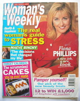 Woman's Weekly magazine (18 March 1997 - Fiona Phillips cover)