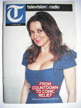 Television&Radio magazine - Carol Vorderman cover (7 March 2009)