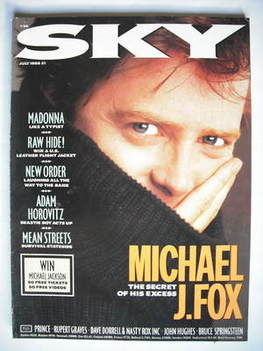 Sky magazine - Michael J Fox cover (July 1988)