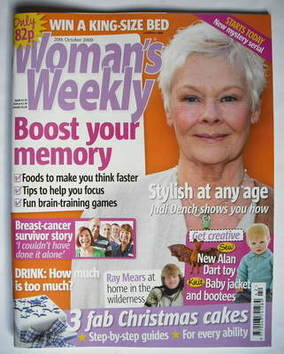 Woman's Weekly magazine (20 October 2009 - Judi Dench cover)