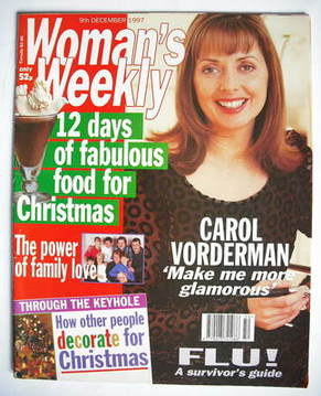 Woman's Weekly magazine (9 December 1997 - Carol Vorderman cover)