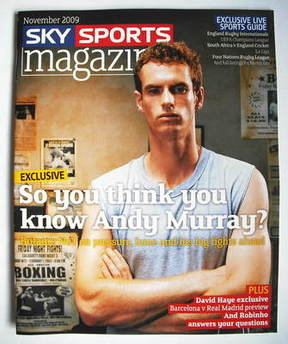 Sky Sports magazine - November 2009 - Andy Murray cover