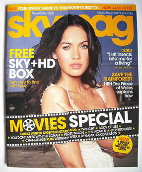 Sky TV magazine - November 2009 - Megan Fox cover