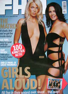 FHM magazine - Sarah Harding and Cheryl Tweedy (Cole) cover (May 2003)