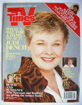 TV Times magazine - Judi Dench cover (18-24 February 1989)
