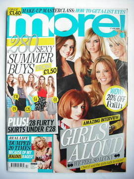 <!--2009-04-27-->More magazine - Girls Aloud cover (27 April 2009)