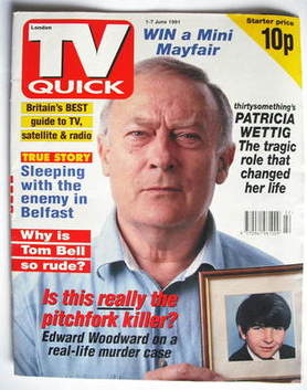 TV Quick magazine - Edward Woodward cover (1-7 June 1991)