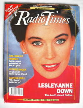 <!--1990-04-28-->Radio Times magazine - Lesley-Anne Down cover (28 April-4 