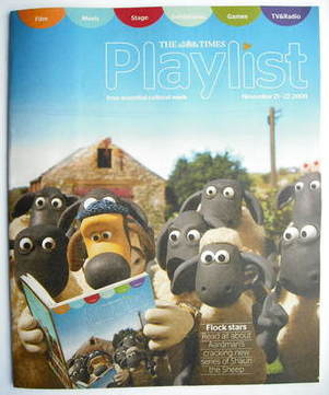 The Times Playlist magazine - 21 November 2009 - Gromit and Shaun the Sheep