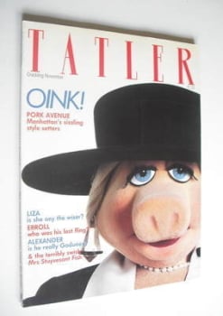 Tatler magazine - November 1982 - Miss Piggy cover