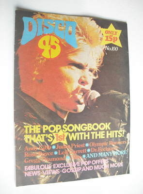 Disco 45 magazine - No 100 - February 1979 - Billy Idol cover