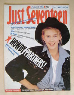 Just Seventeen magazine - 6 August 1986