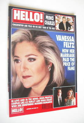 Hello! magazine - Vanessa Feltz cover (7 December 1999 - Issue 589)
