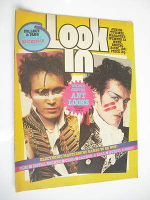 Look In magazine - Adam Ant cover (19 December 1981)