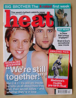 <!--2000-07-29-->Heat magazine - Mel C and J from Five cover (29 July - 4 A
