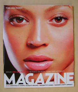 The Times magazine - Beyonce Knowles cover (29 November 2003)