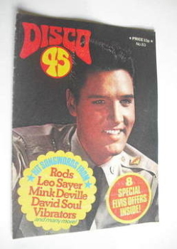 Disco 45 magazine - No 83 - September 1977 - Elvis Presley cover