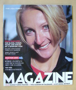 The Times magazine - Paula Radcliffe cover (16 April 2005)
