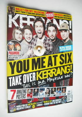 Kerrang magazine - You Me At Six cover (17 March 2012 - Issue 1406)