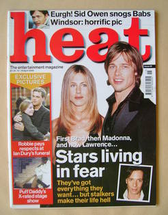 Heat magazine - Jennifer Aniston and Brad Pitt cover (13-19 April 2000 - Issue 61)