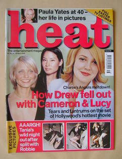 <!--2000-04-20-->Heat magazine - Cameron Diaz, Lucy Liu, Drew Barrymore cov
