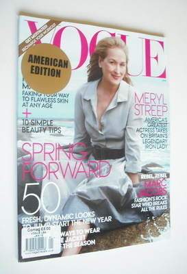 US Vogue magazine - January 2012 - Meryl Streep cover