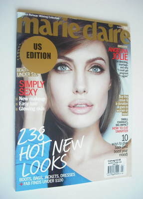 US Marie Claire magazine - January 2012 - Angelina Jolie cover