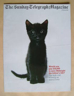The Sunday Telegraph magazine - Midnight the Kitten cover (1 February 2004)