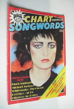 Chart Songwords magazine - No 19 - August 1980 - Siouxsie Sioux cover
