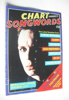 Chart Songwords magazine - No 21 - October 1980 - Gary Numan cover