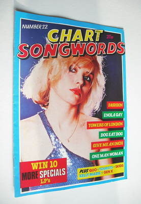 Chart Songwords magazine - No 22 - November 1980 - Blondie cover