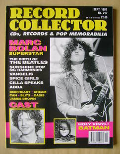Record Collector - Marc Bolan cover (September 1997 - Issue 217)