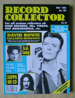 Record Collector - David Bowie cover (May 1993 - Issue 165)
