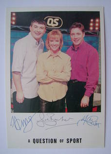 John Parrott, Sue Barker and Ally McCoist autographs