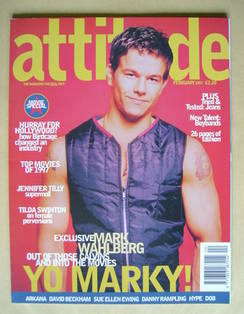 Attitude magazine - Mark Wahlberg cover (February 1997 - Issue 34)