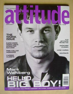 <!--1998-01-->Attitude magazine - Mark Wahlberg cover (January 1998 - Issue