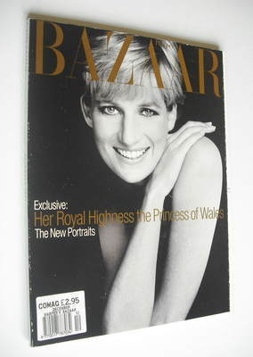 Harper's Bazaar magazine - December 1995 - Princess Diana cover