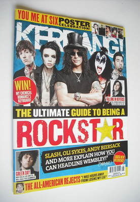Kerrang magazine - The Ultimate Guide To Being A Rock Star cover (21 April 2012 - Issue 1411)