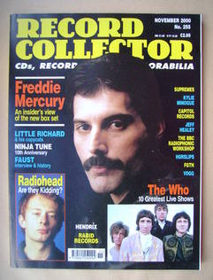 Record Collector - Freddie Mercury cover (November 2000 - Issue 255)