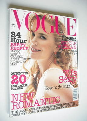 British Vogue magazine - April 2002 - Nicole Kidman cover