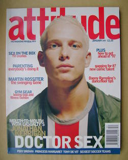 Attitude magazine - Jonathan Kerrigan cover (January 1997 - Issue 33)